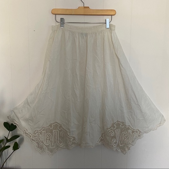 Dresses & Skirts - Uluwatu Crochet Detail Midi Skirt